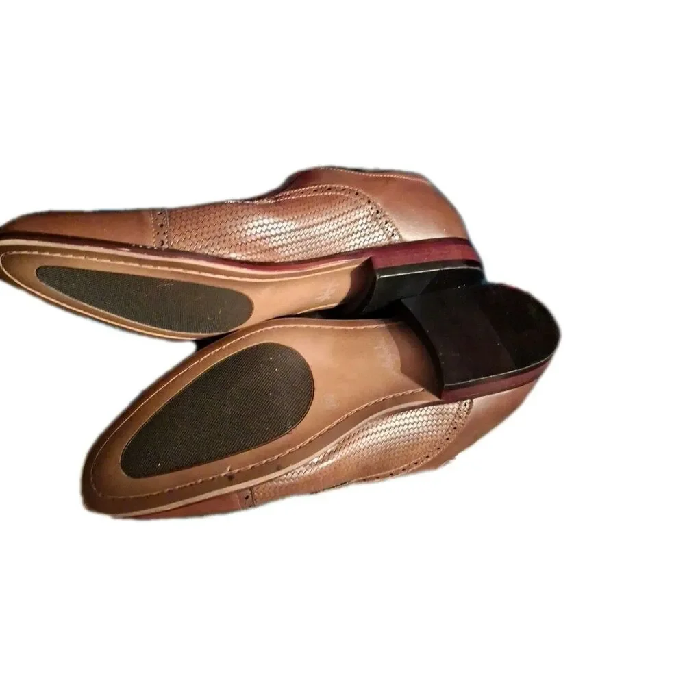 Ashford Hayes Men's Brown Leather Dress Shoes Size 15M